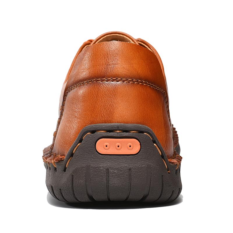 Pantofi casual retro pentru bărbați, cizme casual din piele naturală lucrate manual, mărime mare, ghete la gleznă