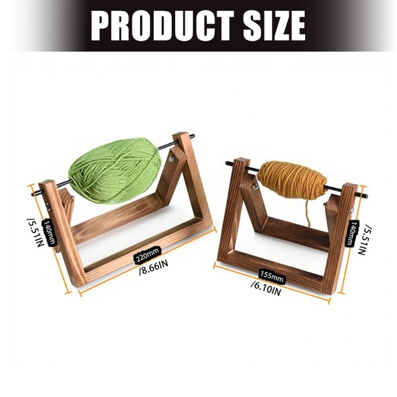 Holz-Garnspender 360 Grad drehbarer Holz-Garnhalter Ständer Schreibtisch Garnrollen-Organisator Für Strickprojekt