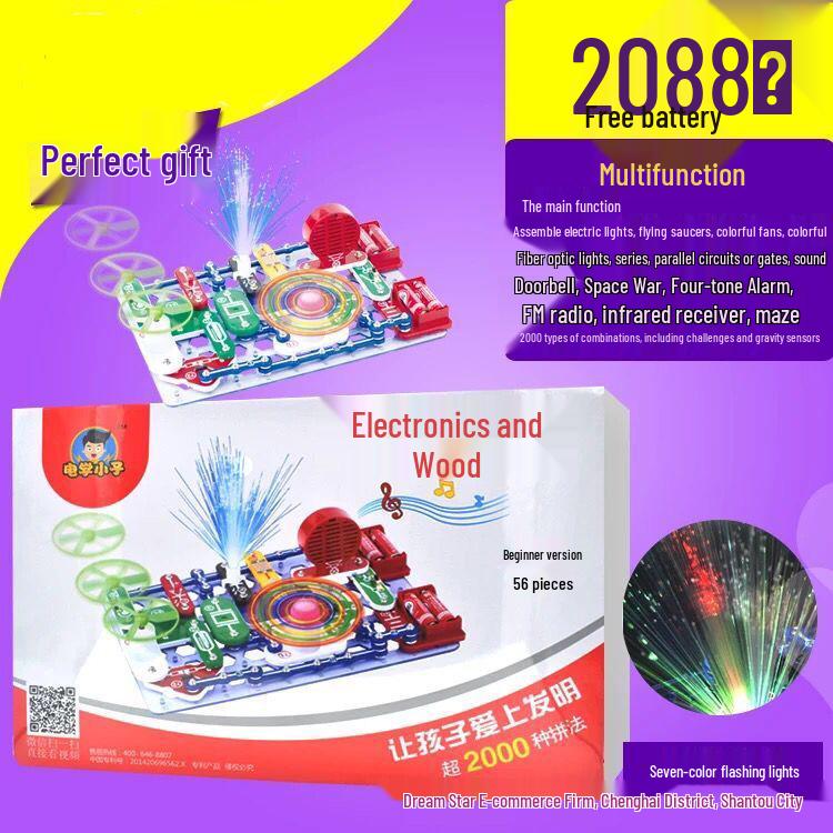 Electric Boy STEM Building Blocks: 9988 Circuit Puzzles & 6688 Science Experiments for Schools