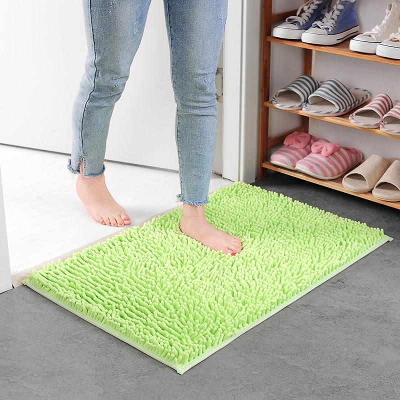 Chenille Long-Pile Mat Bathroom Quick-Absorbent Mat Non-Slip Mat Bedroom Kitchen Living Room Carpet