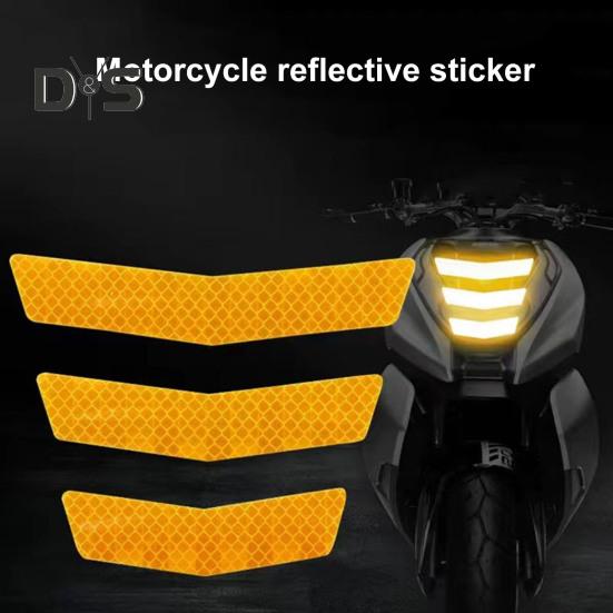 3ks Jasná noční výstražná nálepka Dobrý jas Praktická noční reflexní nálepka na motocykl