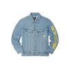 X Smiley® Collaboration SS22 Back Smiley Logo Printed Denim Jacket Men Jackets Light-Blue LMT0015633HH00FA00500