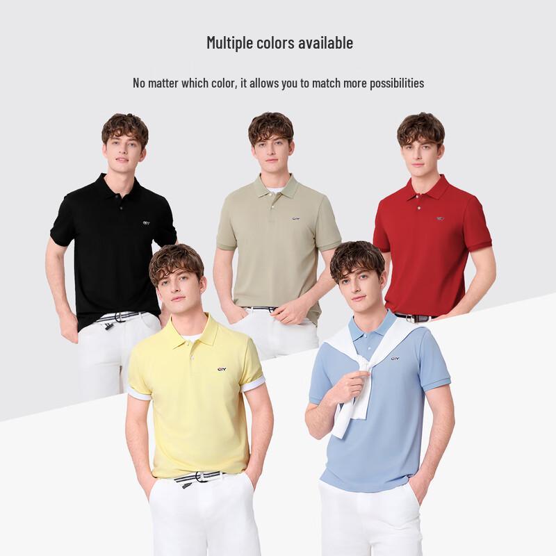 Goldlion Men's Combed Cotton Short-Sleeved Polo Shirt TSF0048-ND153A