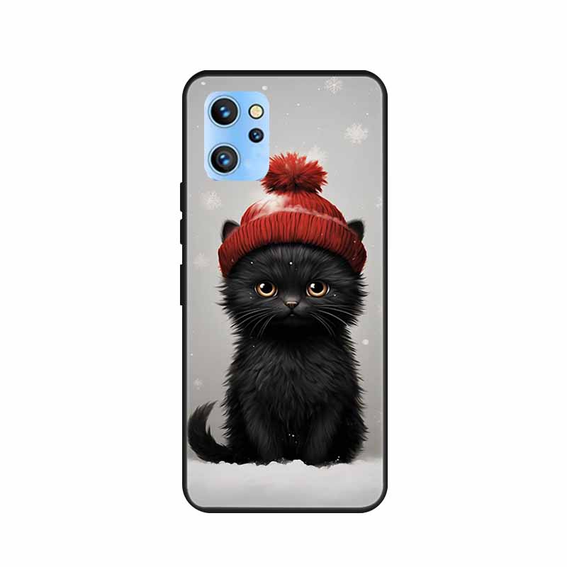 Etui do telefonu Umidigi A13 Pro 2022 Kwiaty Czarny Silikonowy Tylny Pokrowiec Miękki Pokrowiec TPU Do Umidigi A13S Etui A 13 S Coque Funda Torba