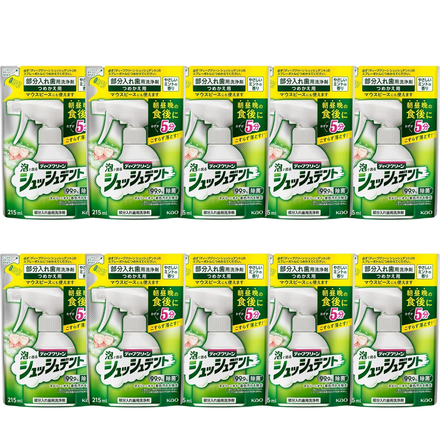 

Kao Deep Clean Foaming Shushu Dent Refill 215 мл Набор из 10 шт. 8LINK