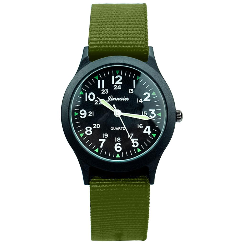 Orologio da polso in tela luminescente al buio per uomo, donna, unisex, stile vintage, accessori moda casual