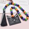 Pumpkin Black Cat Halloween Wooden Bead Garland Halloween Bead String  Bracelet Making Accessory