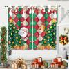 Set Of 2 Cartoon Santa Claus Reindeer Print Curtain Insulation Living Room Holiday Decoration Multiple Sizes Blackout Polyester Ideal For