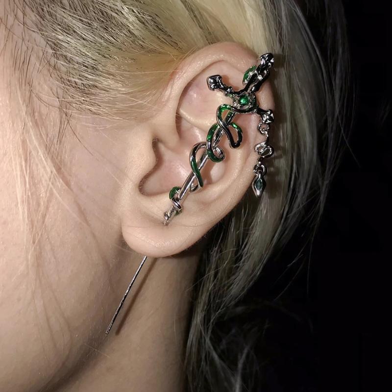 Retro Mote Mørk Gotisk Punk Rose Kors Torner Øredobb Unisex Piercing Øre Nål Ørepynt Smykker Tilbehør