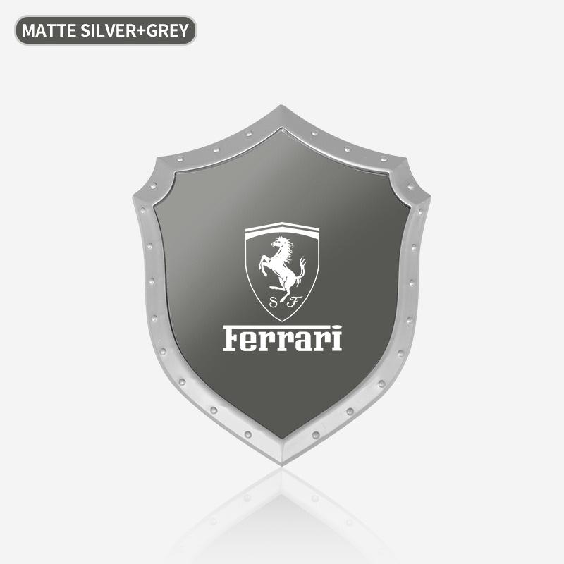 3D shield truck stickers Metal stainless steel truck car accessories for Ferrari F430 Stradale Roma 488 Spider SF90 Portofino F8