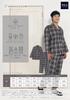 Kaitak Family POLO BCS Long Sleeve Viyella Pajama Check Gray and Sizes M and L Men's Shirt, 100% Cotton, Pattern, Navy, Spring/Autumn, (M, Gray)