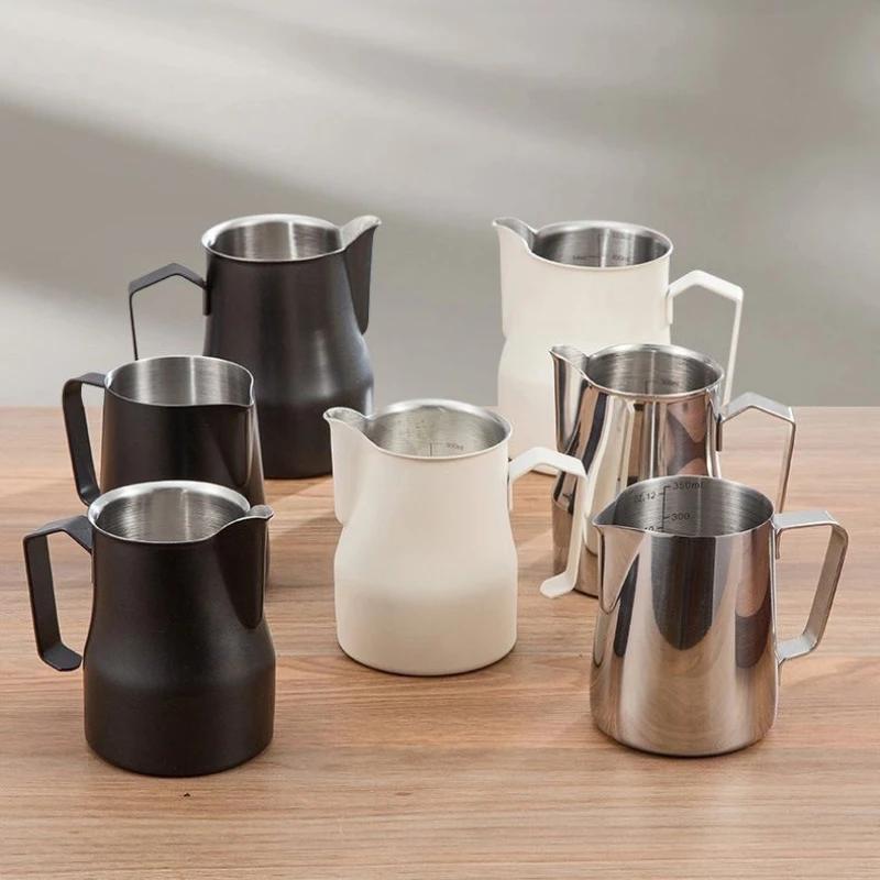 350ml/480ml/600ml Stainless Steel Espresso Coffee Jugs Craft Latte Cappuccino Cream Cup Barista Milk Frothing Pitcher Coffeeware