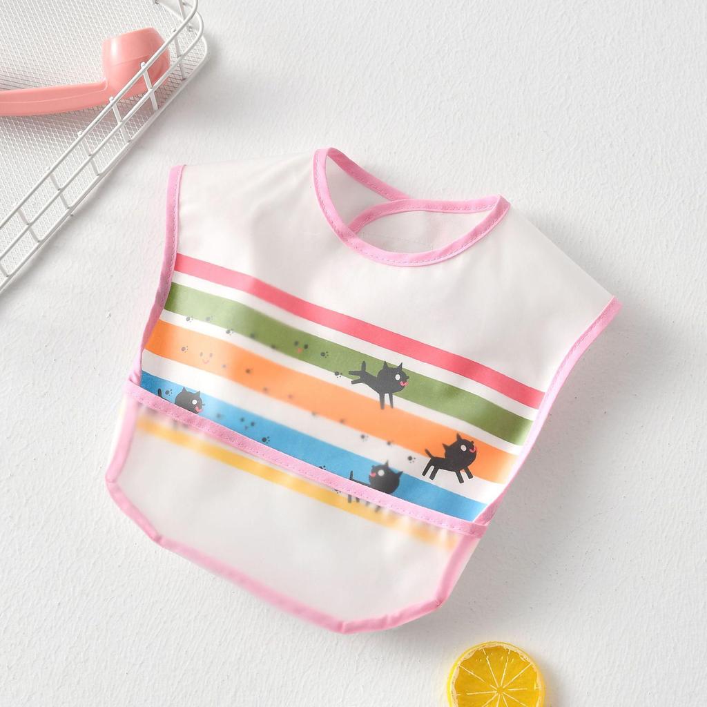 Waterproof Baby Drool Bib with Pocket - Wash-Free Design