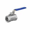 304 Stainless Steel One-Piece Threaded Ball Valve, DN8/10/15/20