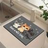 Colorful Cat Print Kitchen Drying Mat Absorbent Quick-Dry Non-Slip Dish Mat for Dishes Multi-Use Home Decor, Dish Drying Mat