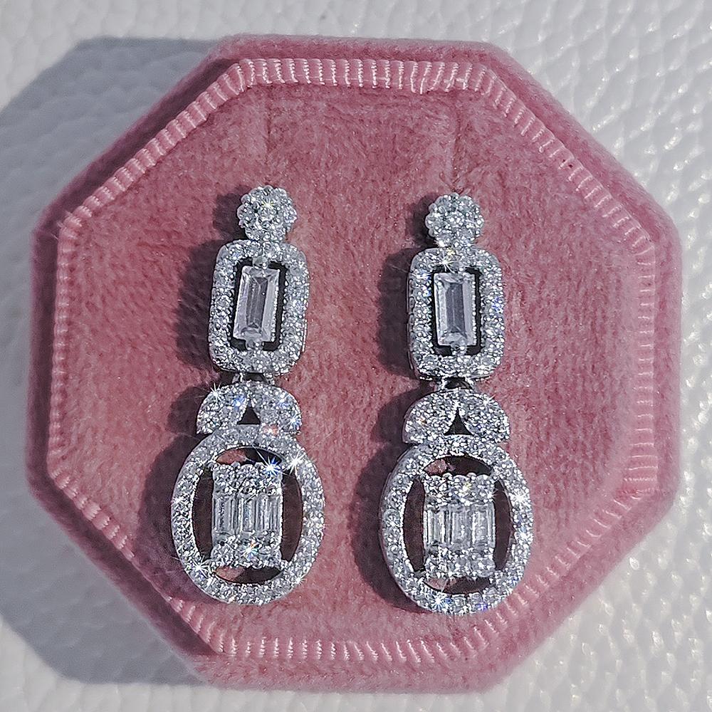 2026 New Trendy silver color Women Earrings Party Gift Jewelry Bulk Sell Christmas E016