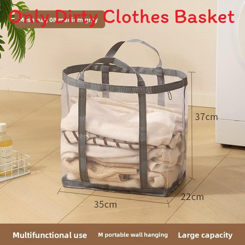 Collapsible Laundry Basket With Large Capacity For Home Use And Bathroom Storage