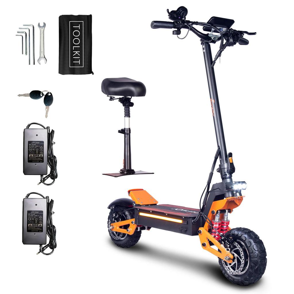 TOURSOR X5 Adult Foldable Electric Scooter 2500W Dual Motor EScooter 52V26AH Battery 11 Inch Tires Off Road E-Scooter