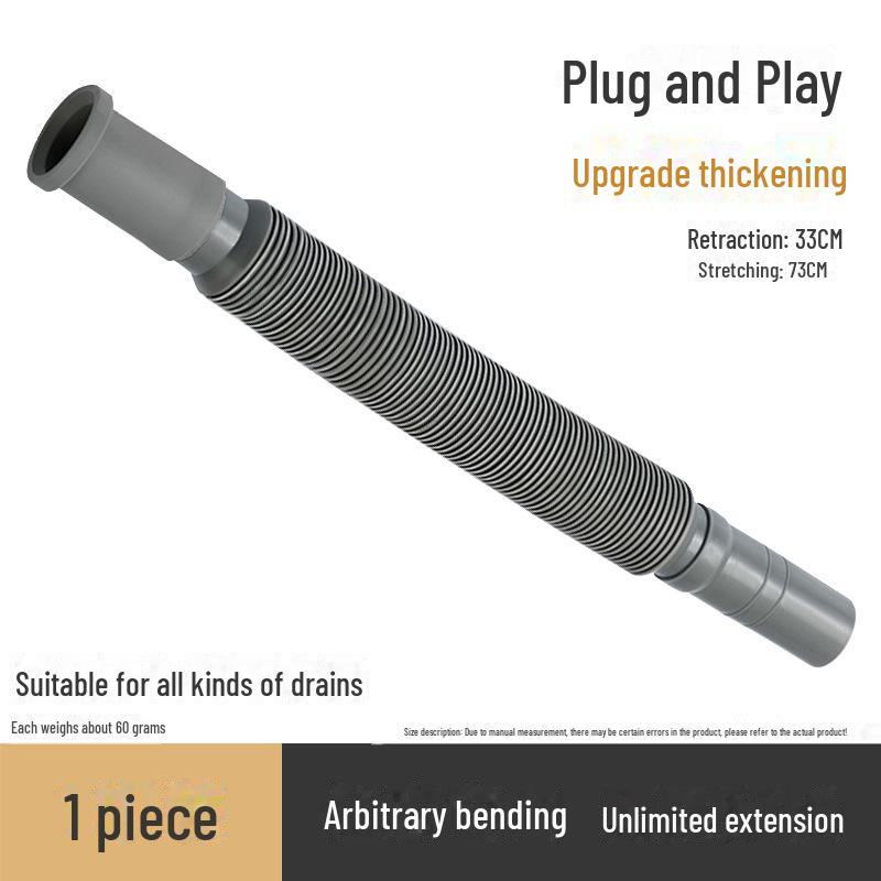 

Универсальная телескопическая сливная труба для ванной комнаты, умывальника и стиральной машины