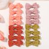 80Pcs/Set Solid Random Color Ribbon Bowknot Hair Clips for Kids Handmade Bows Hairpin Barrette Headwear Girls Hair Accessories