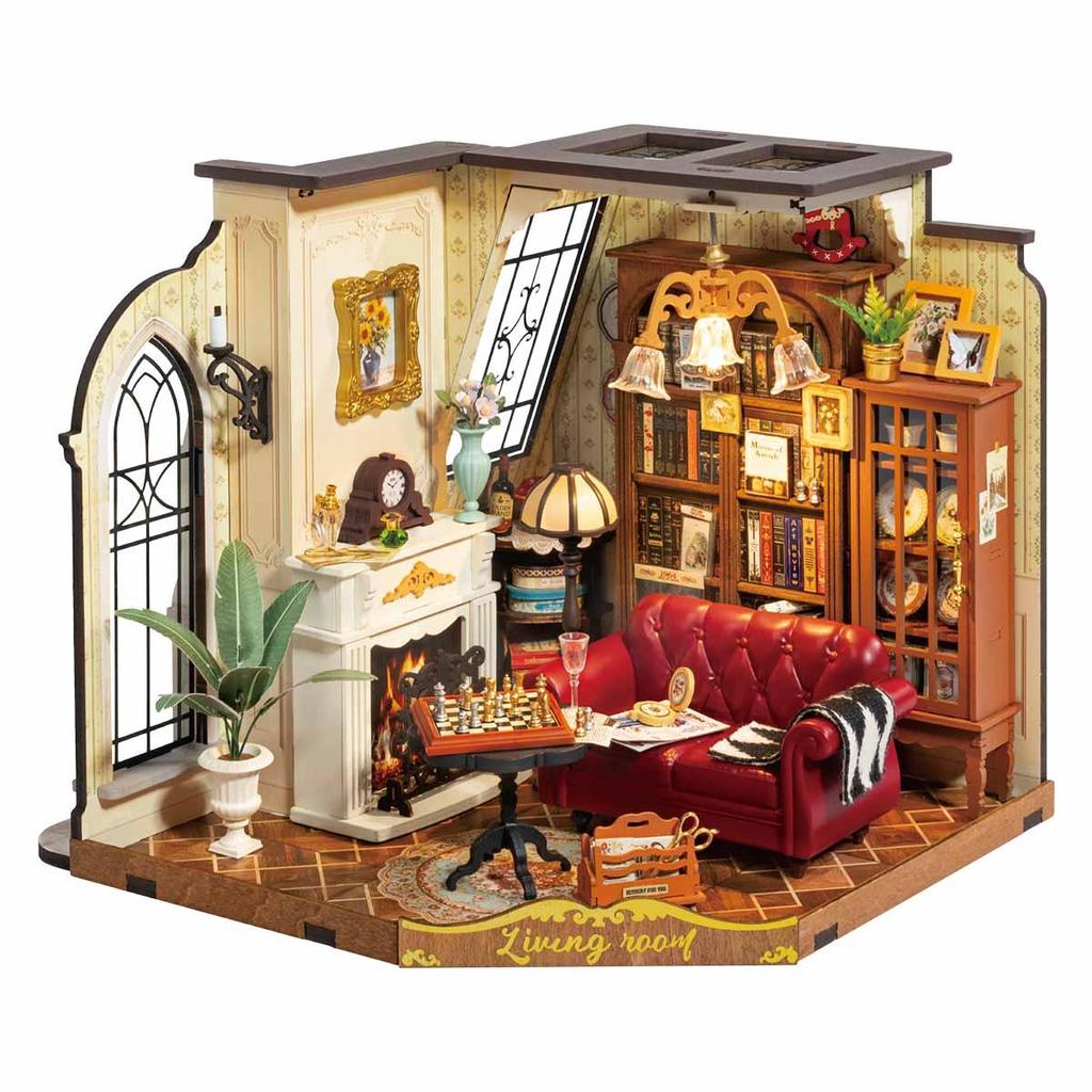 ROBOTIME Rolife 3D Puzzles Catherine's Living Room DIY Miniature House DG175