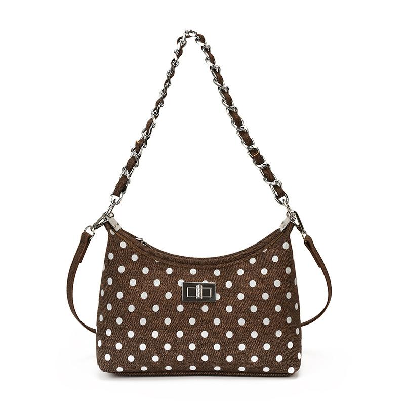 Fashionable and Simple Single-shoulder Crossbody Handbag with Large Capacity and Underarm Compartment коричневый