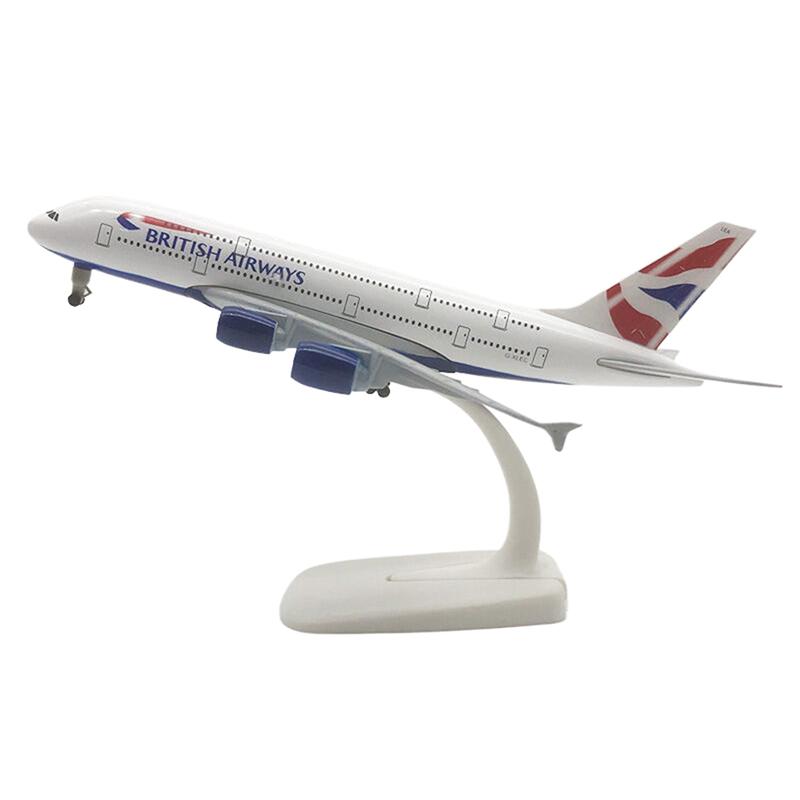 20 cm Legierung Metall UK Air British Airways Airbus 380 A380 Fluggesellschaften Flugzeug Flugzeug mit Fahrwerk Modell Diecast Flugzeugmodell