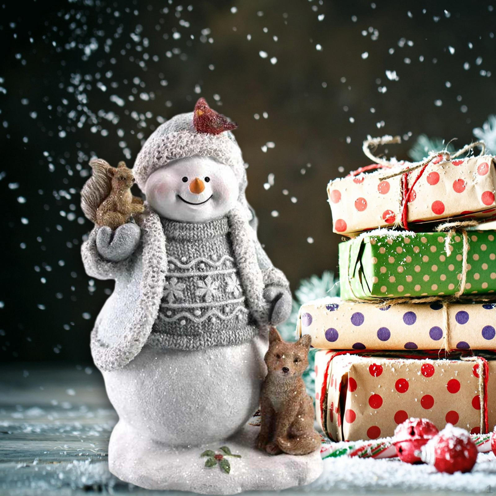 

Рождественское украшение снеговика, настольная статуя, настольная скульптура, световой реквизит для фотосъемки