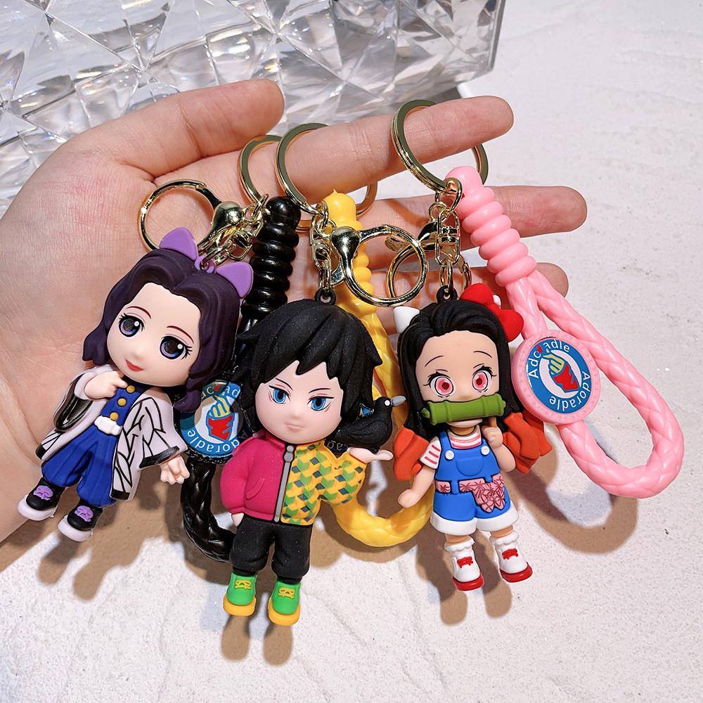 Charming Kimetsu No Yaiba Character Keychains Cute Gifts For Couples And Friends