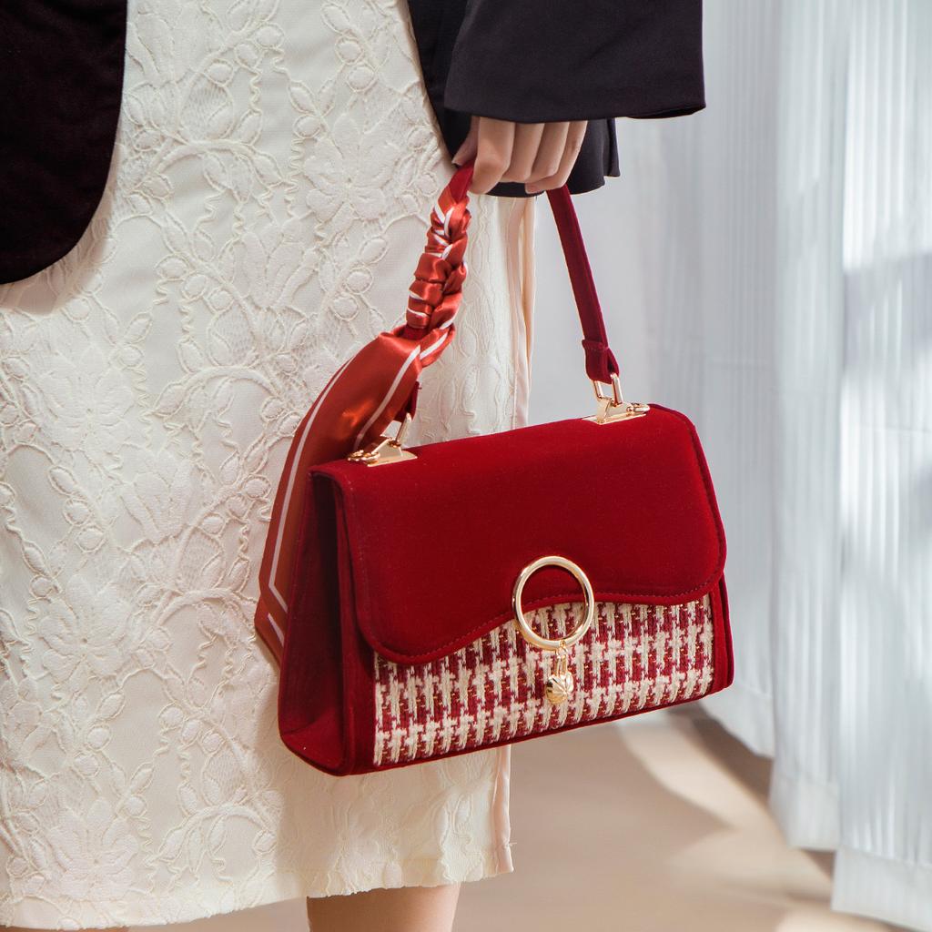 Niche Red Wedding Bag Bride Bag Women'S Bag Mother Bag Engagement Handbag Large Capacity