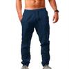 Men's Solid Color Drawstring Hip Hop Cotton Linen Casual Pants (Summer 2025)