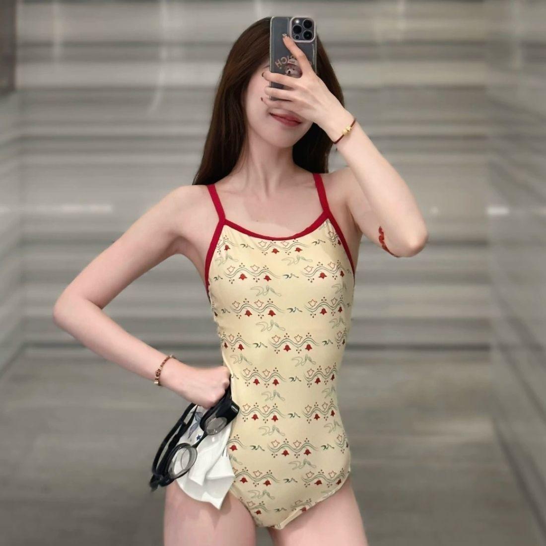 

[Lily of the Valley] Swimsuit one-piece racing sports training swimsuit for swimming pools M