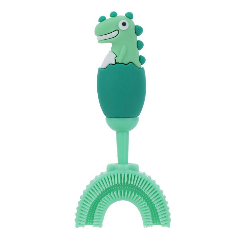 360 Degree U-shaped Tooth Brush Soft Children Teeth Cleaning Dinosaur Baby Toothbrush  Boy Girl