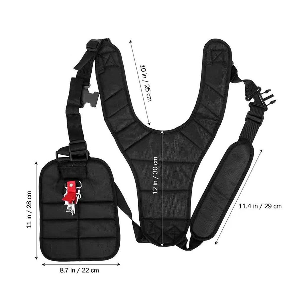 

Universal Trimmer Double Shoulder Harness Garden Brush Cutter Strap Belt Comfortable Lawn Mower Power Pruner Harness Strap 1Pc чорний