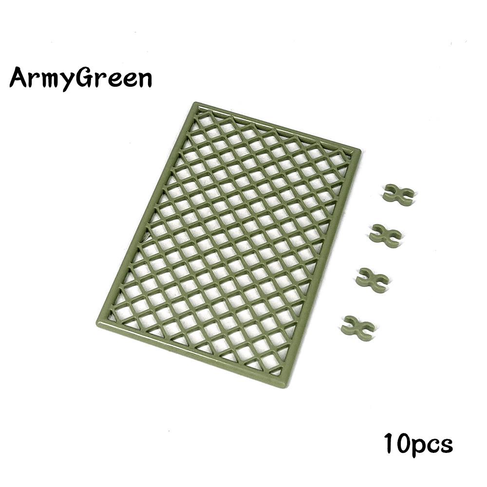 MOC 30104 92338DIY City Military Base Barbed Wire Fence Mesh Isolation Net for WW2 SWAT Weapons Building Blocks Model Bricks Set