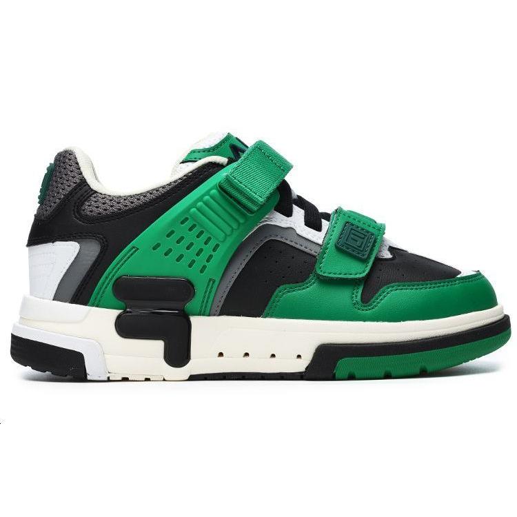 New FILA DOPPIO Low top Skateboard Shoes Women's Black Oil Green F12W241206FBJ