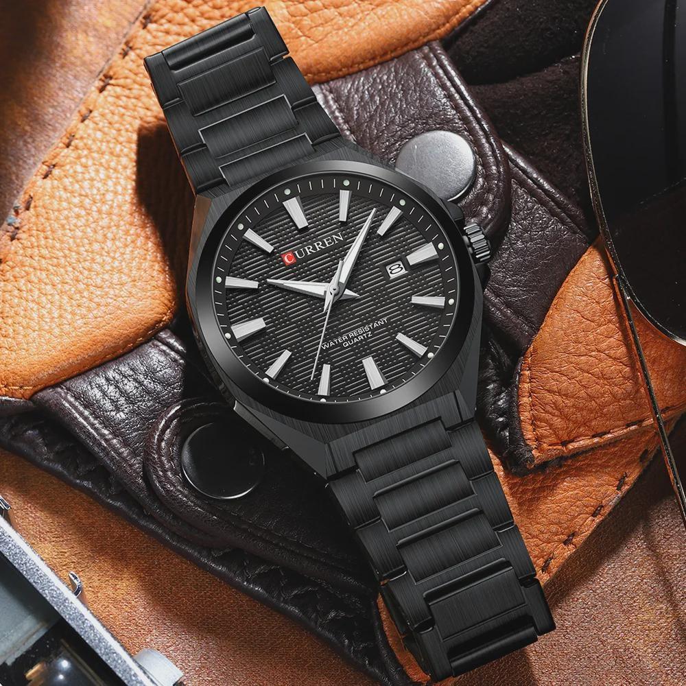 CURREN Fashion Quartz Clock Waterproof Luminous Date Stainless Steel Watches For Men Luxury Business Wristwatch