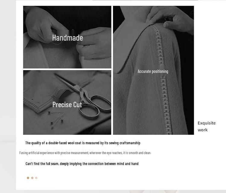 2024 Autumn Double-Breasted Woolen Women's Mid-Length Loose Coat