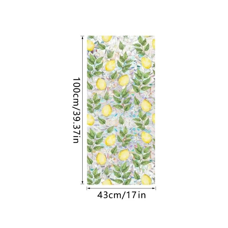 Double-sided Rainbow Design Static Window Privacy Film Colorful Stained Glass Window Film for Privacy Sun Blocking for Windows