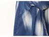 2024 Summer Tie-Dye Fringed Hem Tie-Waist Long Skirt for Women
