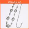 Metallic Ladies Waist Chain With Artistic Engraving For Casual Office Wear