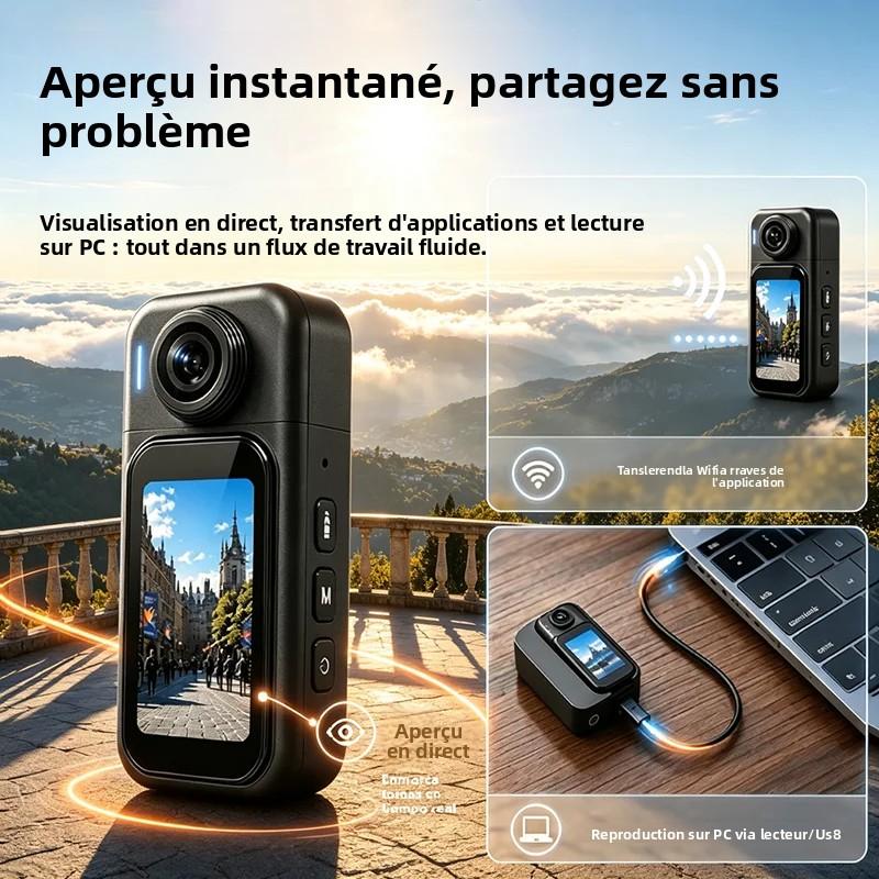 4K Mini WiFi Action Camera Sports Video Recorder Portable Wearable Body Cam 1080P Camcorder Charging Case For Cyclin Motorcycle