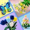 250Pcs Pipe Cleaners Craft Set, 5 Colors Pipe Cleaners Bulk Pastel Chenille Stems for Craft Pipe Cleaner Flowers Making Kit