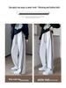 2025 New Spring Casual Girls' Sweatpants - Junior & High School, Loose Straight-Leg Wide Pants