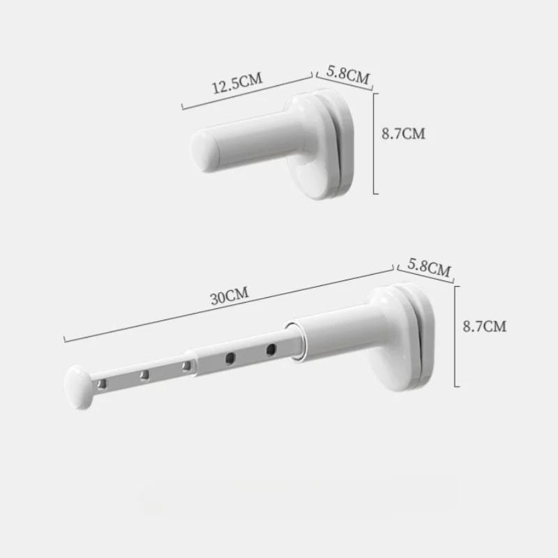 1-3pc Travel Telescopic Clothes Rack Adjustable Window Frame Drying Rack No Drill Portable Retractable Clothes Hang Drying Racks
