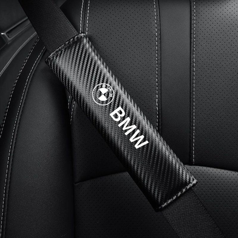 2Pcs Leather Carbon Fiber Car Seat Belts Car Accessories for BMW M E34 E36 E60 E90 E46 E39 E70 F10 F20 F30 X5 Accessories