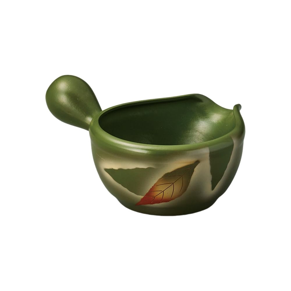 

Ale-net Teapot, 17 x 13 x 6 cm, 280cc, Green Leaf Teapot, Tokoname Ware, Made in Japan, Stylish, Ceramic