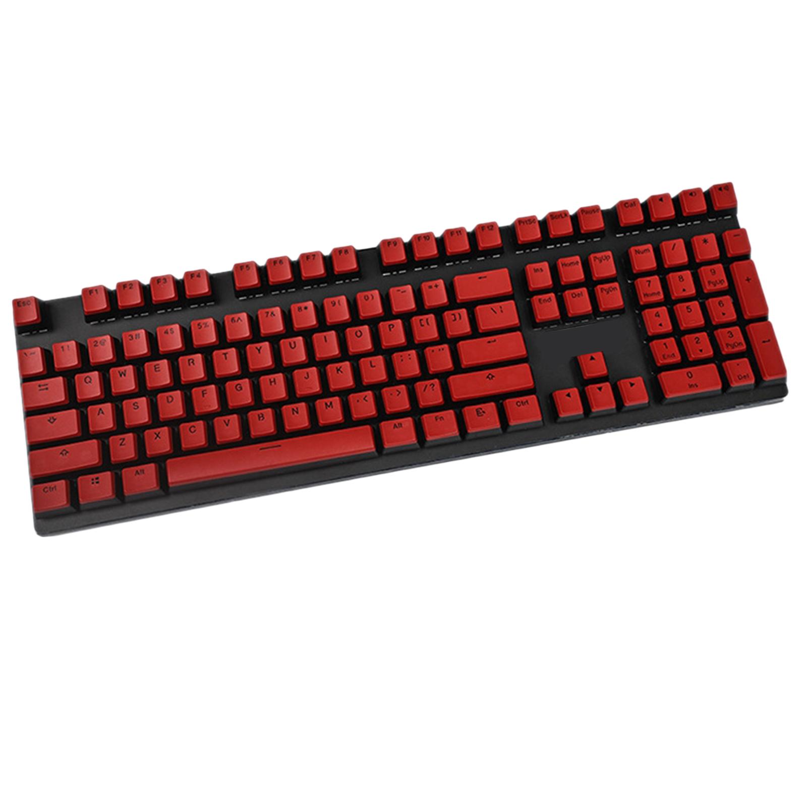 

PBT Keycaps, Double-Shot PBT Keycap Set, for CherryMX mechanical keyboard, Full червоний колір чорний