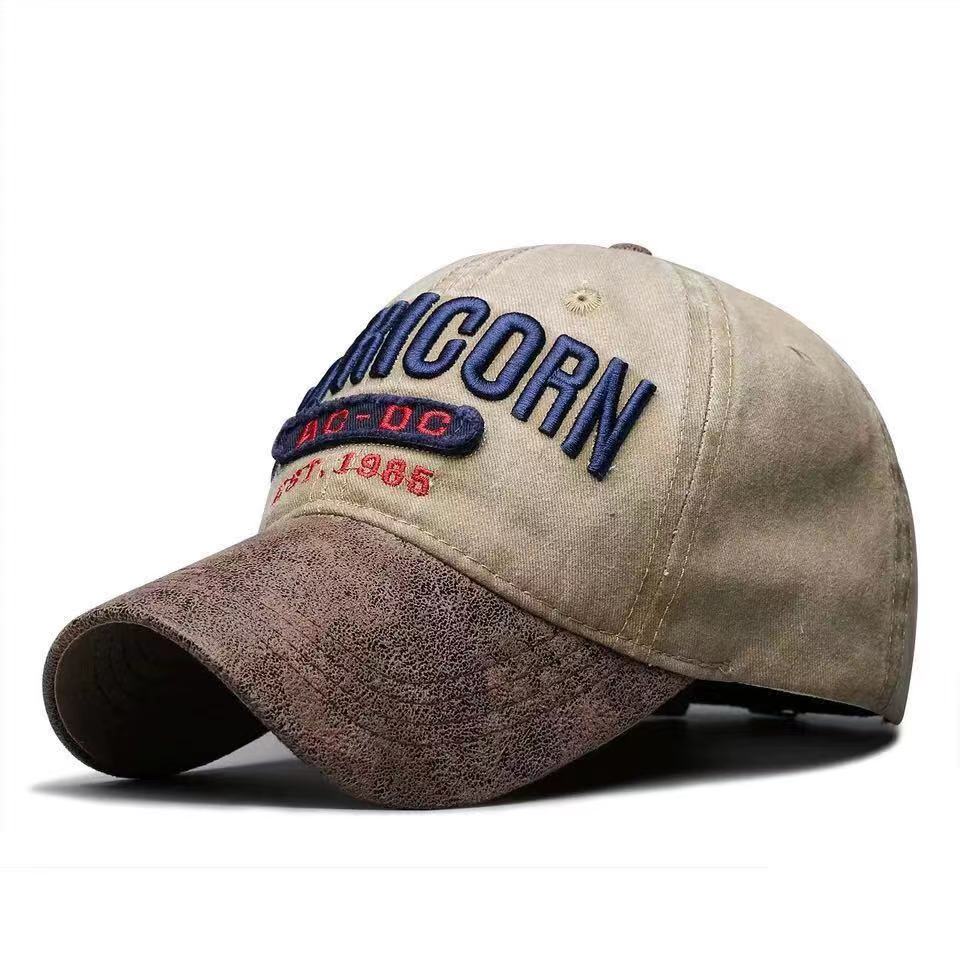 New Unisex Cap Washed Cotton AC-DC Letter Embroidery Baseball Cap Outdoor Casual Classics Hats For Women Men Cap