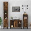 Vidaxl 3-Piece Bathroom Furniture Set, Smoked Oak